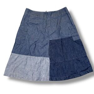 Morgane Le Fay New York Lightweight Denim Patchwork Skirt Size Small